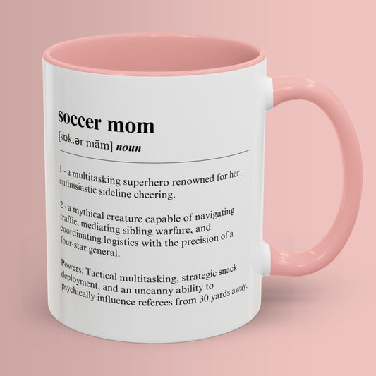 Soccer Mom Mug 11oz and 15oz Funny Dictionary Mug for Soccer Moms