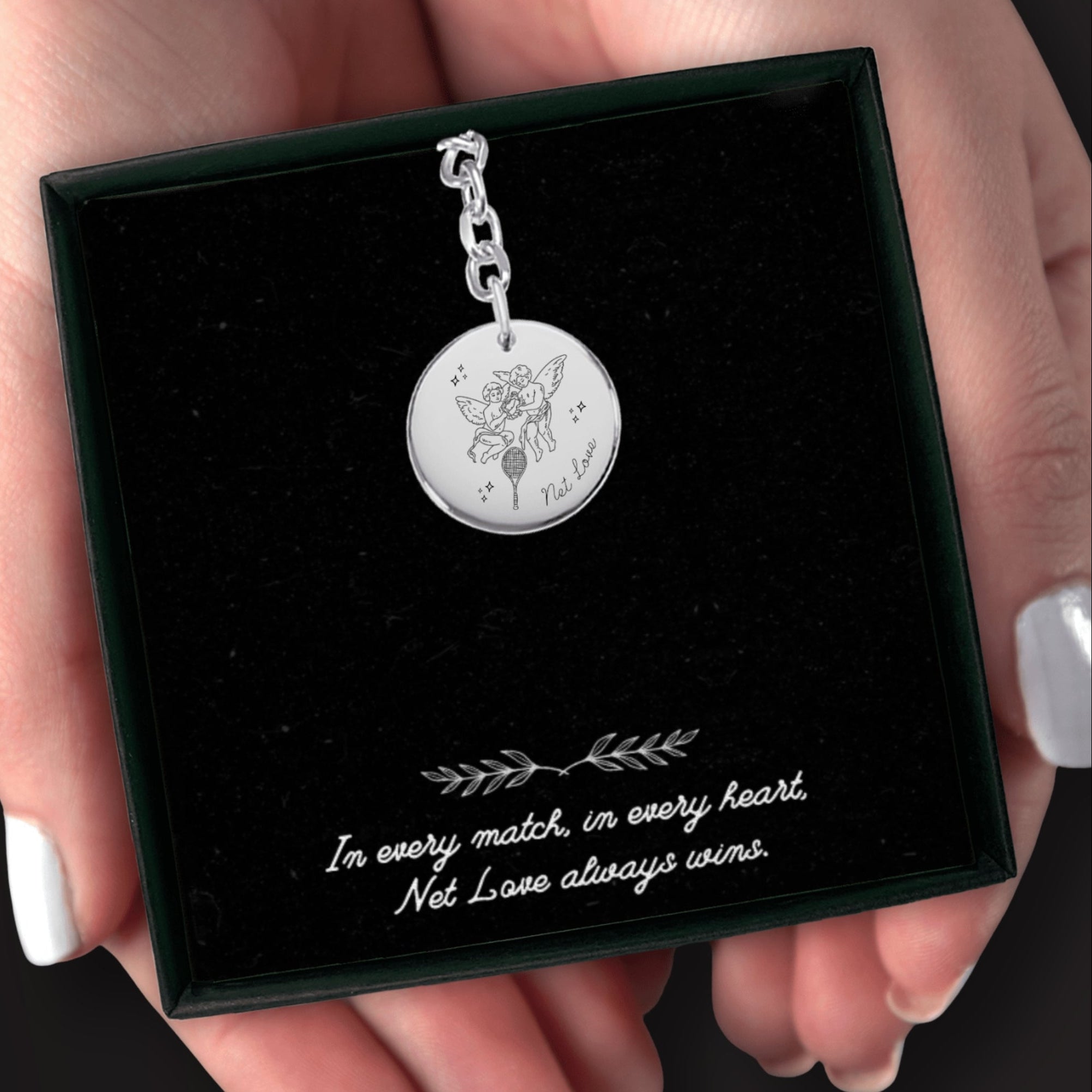 Tennis Keychain Net Love Angels