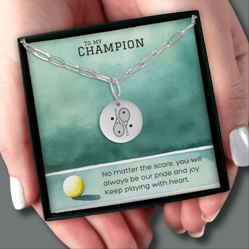Tennis Necklace 2 Star Racquets