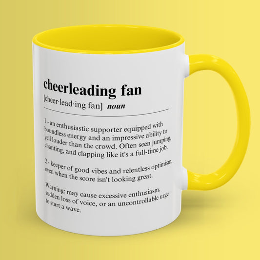 Cheerleading Fan Mug Funny Dictionary Mug for Sports Fans