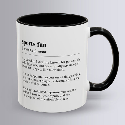 Sports Fan Mug 11oz & 15oz Funny Dictionary Mug for Sports Fans