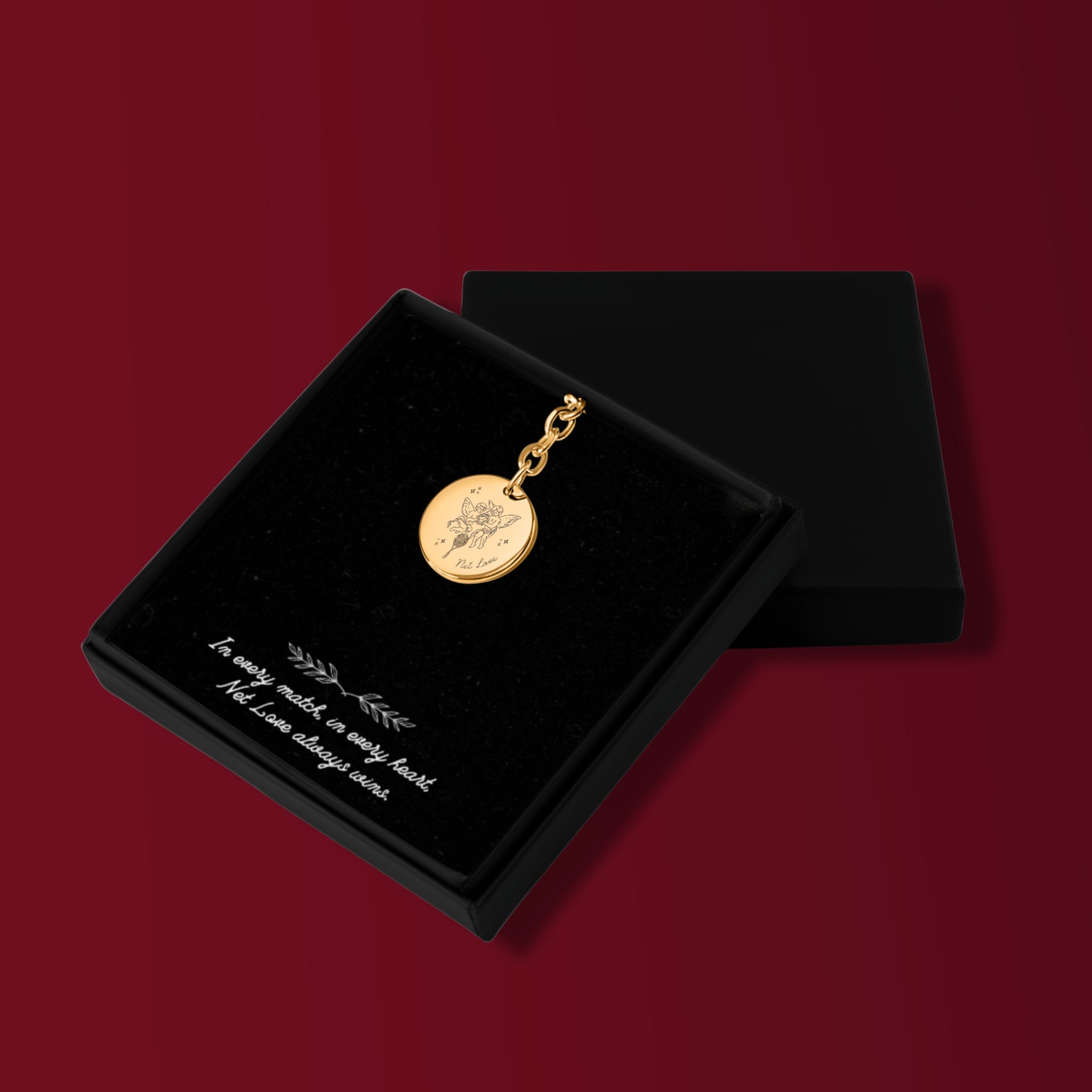 Tennis Keychain Net Love Angels