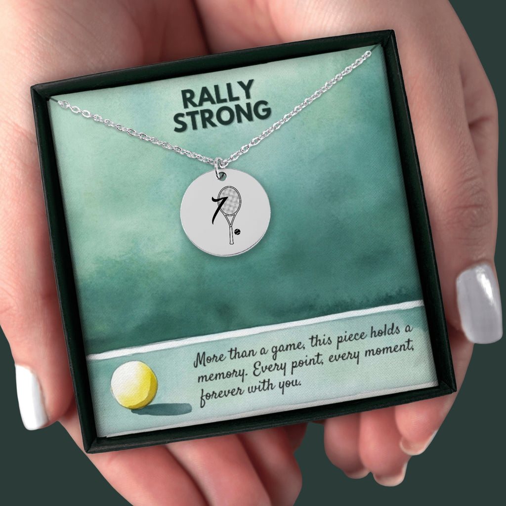 Custom Tennis Necklace My Lucky Number Coin Pendant