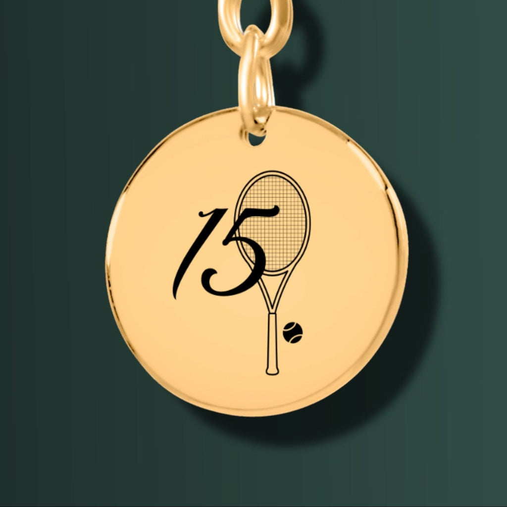 Custom Tennis Keychain My Lucky Number