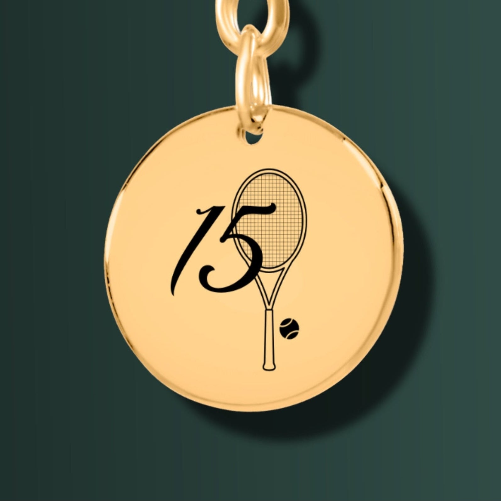 Custom Tennis Keychain My Lucky Number