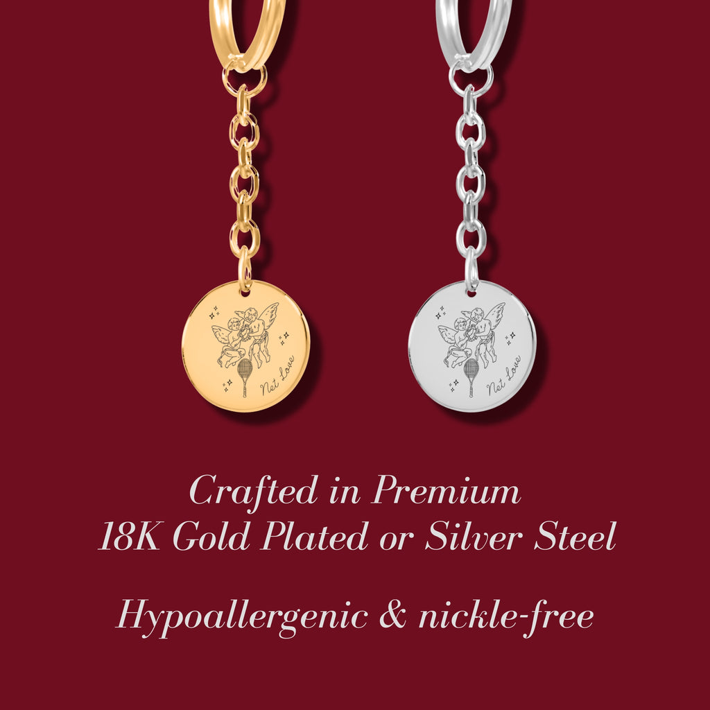 Tennis Keychain Net Love Angels