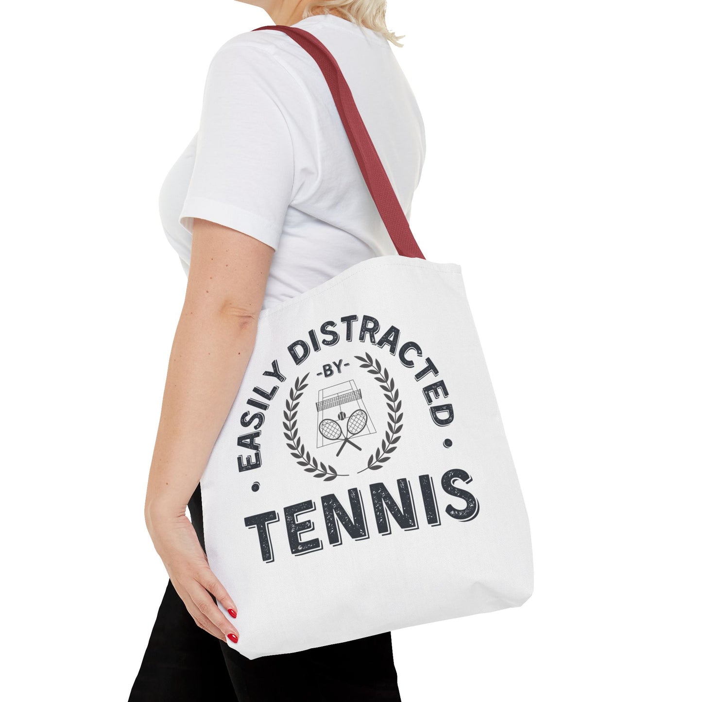 Tennis Tote Bag Easily Distracted by Tennis Funny Bag for Tennis Lovers