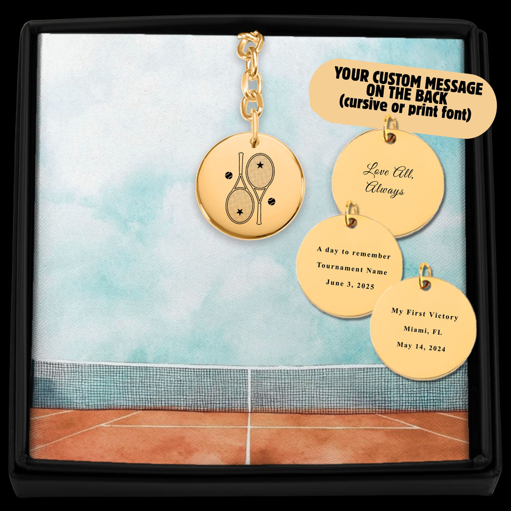 Tennis Keychain 2 Star Racquets