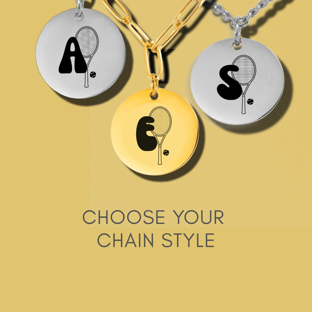 Custom Bubble Monogram Tennis Necklace