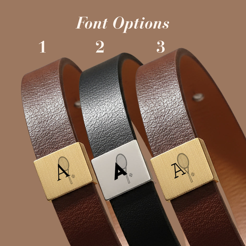 Custom Initial Tennis Men's Bracelet