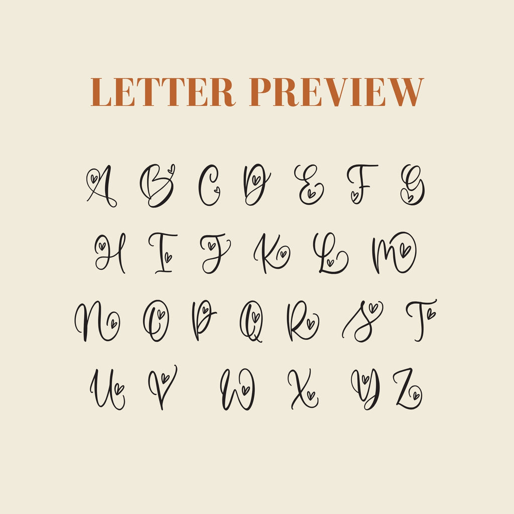 Tennis Necklace Custom Heart Monogram