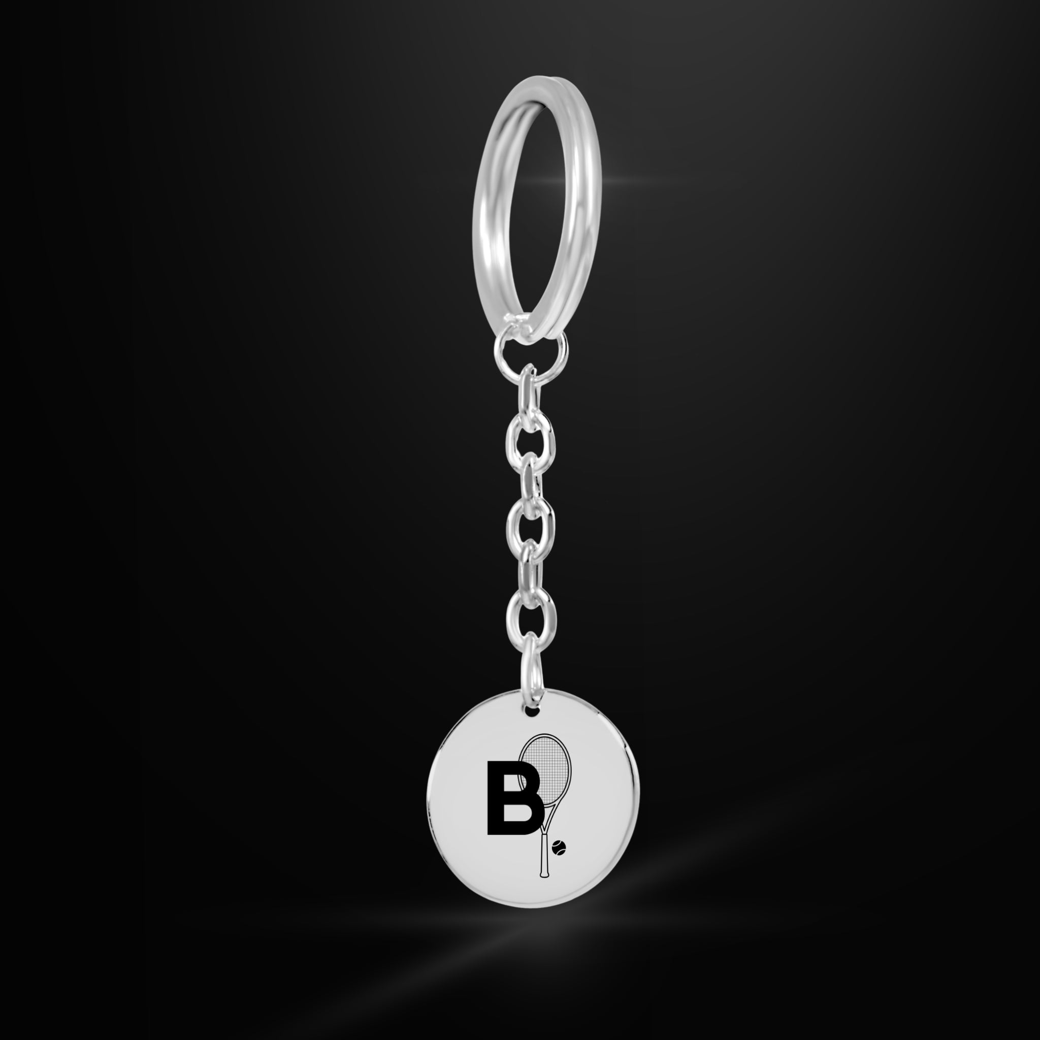 Custom Monogram Tennis Keychain