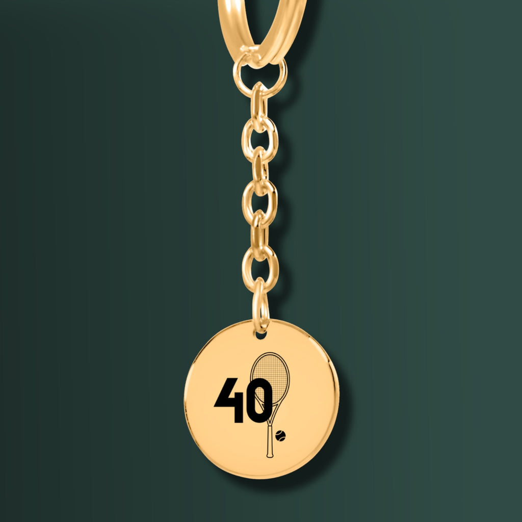 Custom Tennis Keychain My Lucky Number