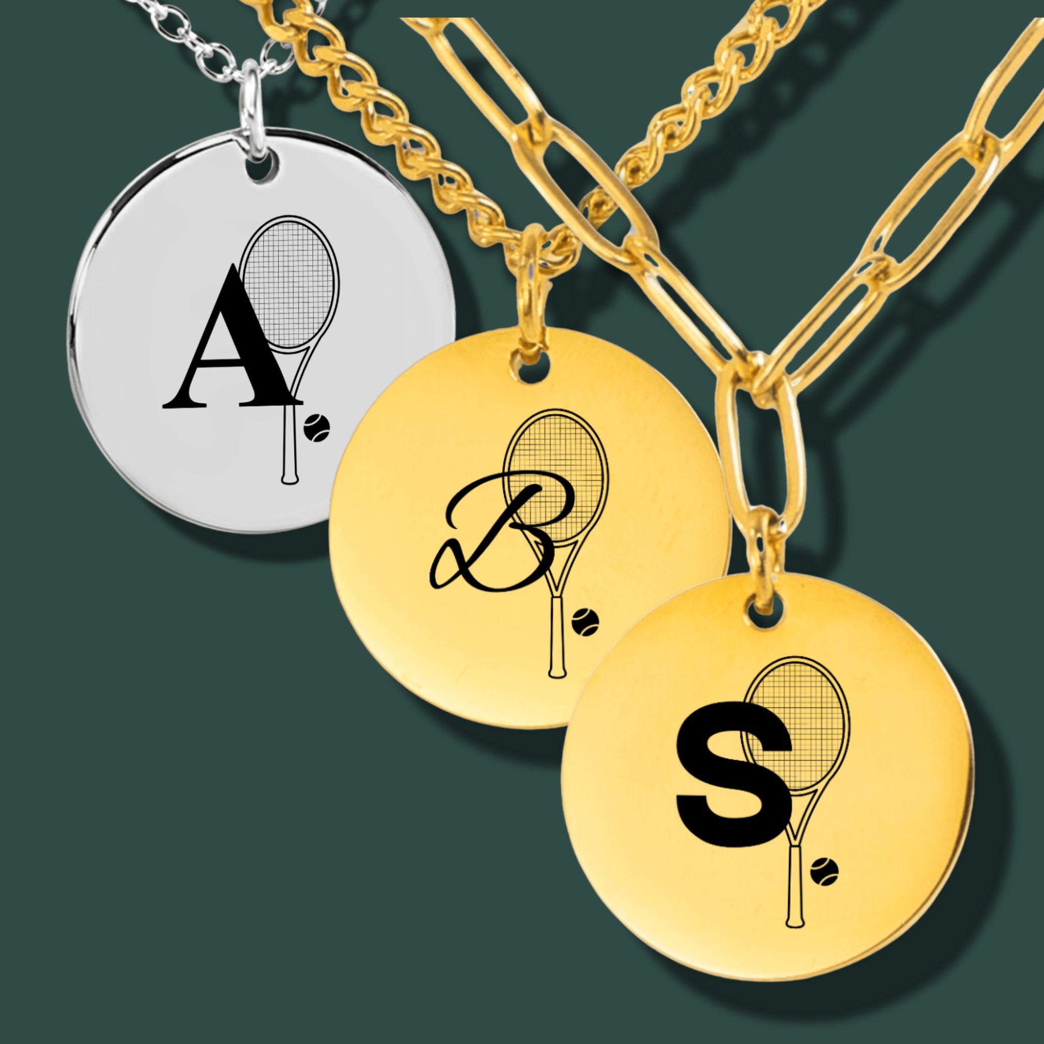 Custom Monogram Tennis Necklace