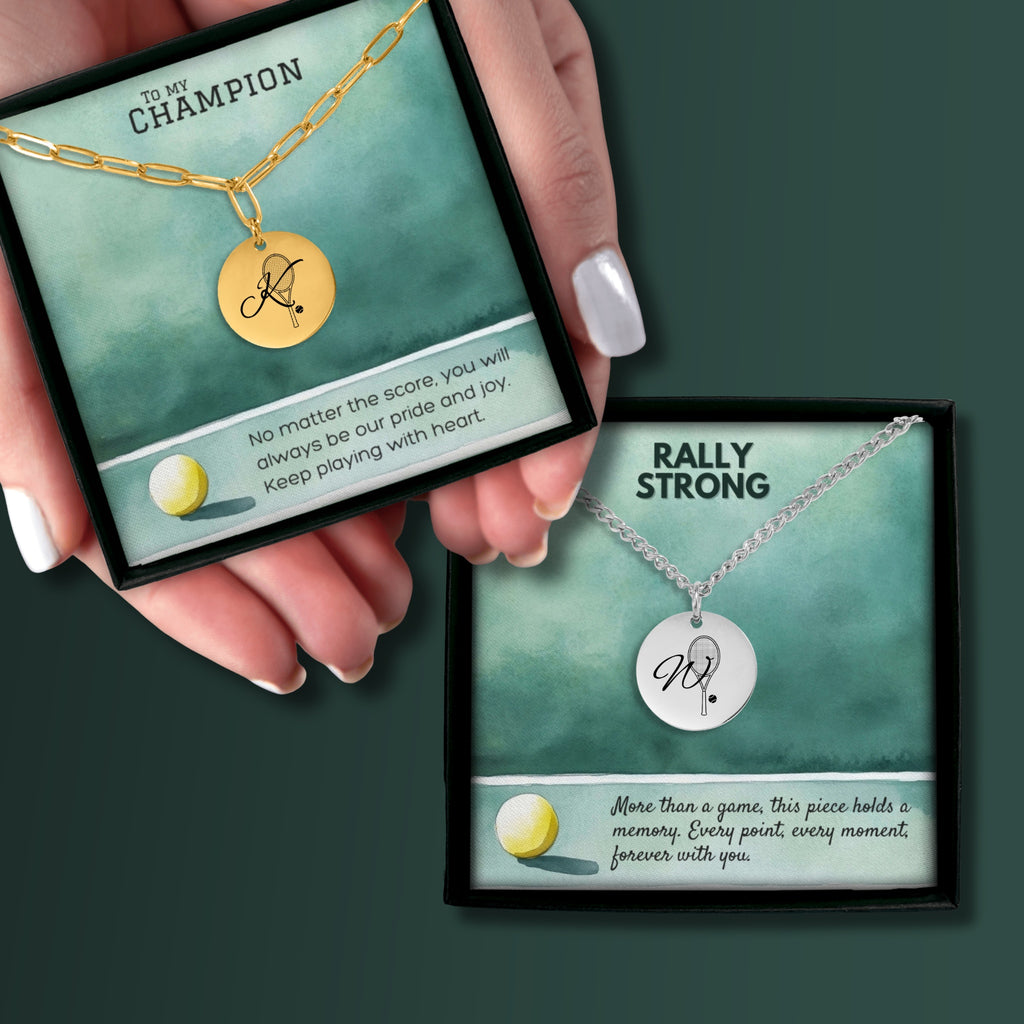 Personalized Tennis Monogram Necklace