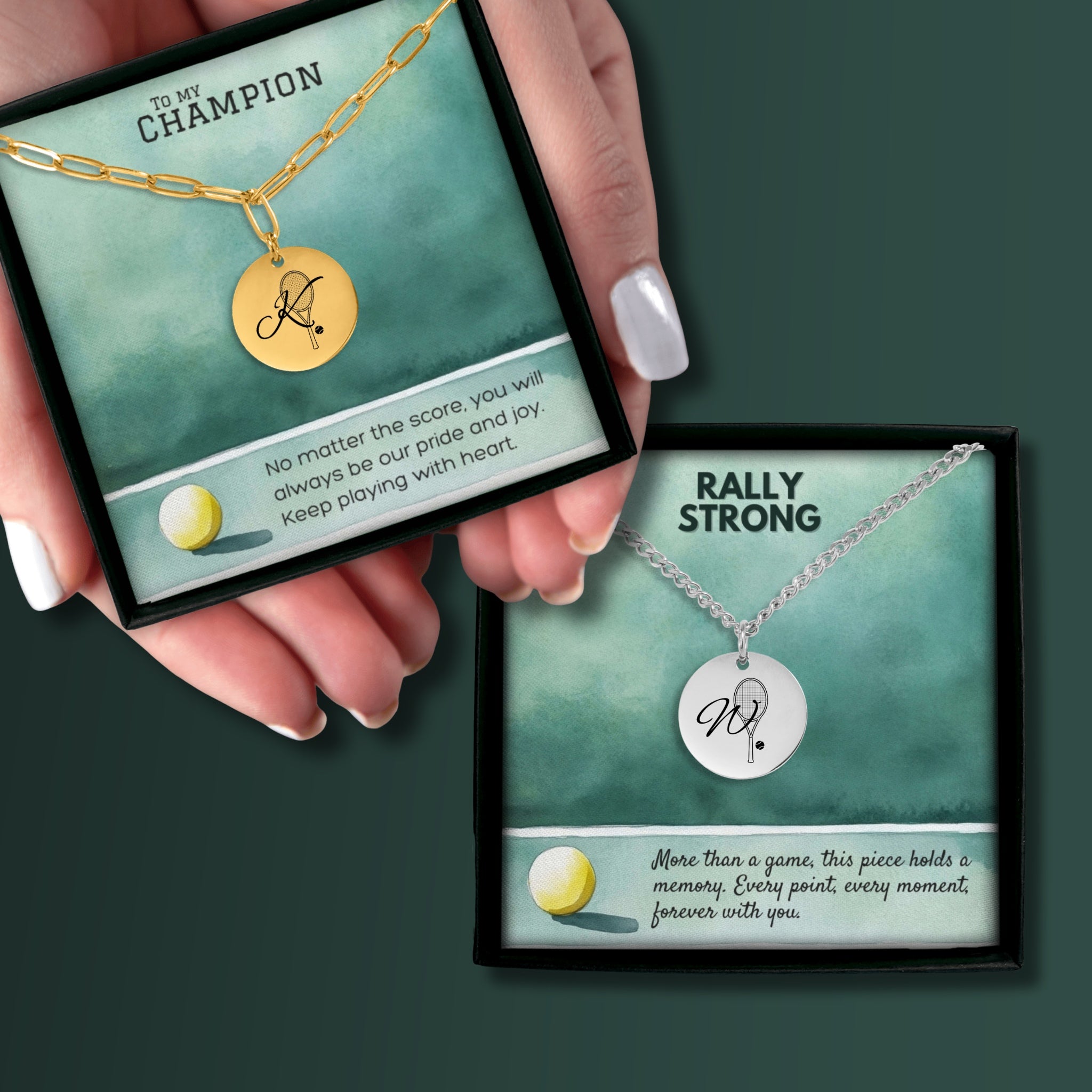 Personalized Tennis Monogram Necklace