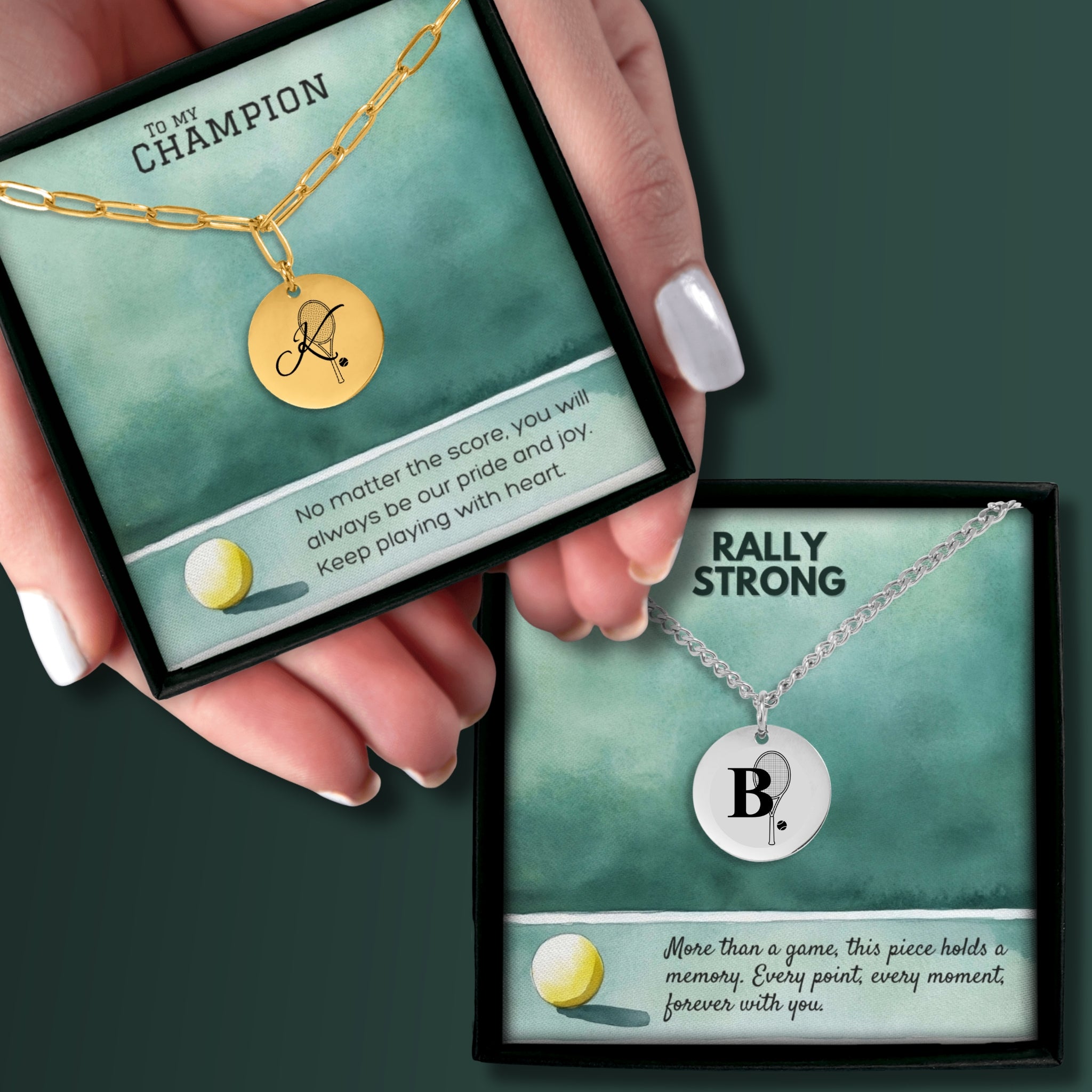 Custom Monogram Tennis Necklace