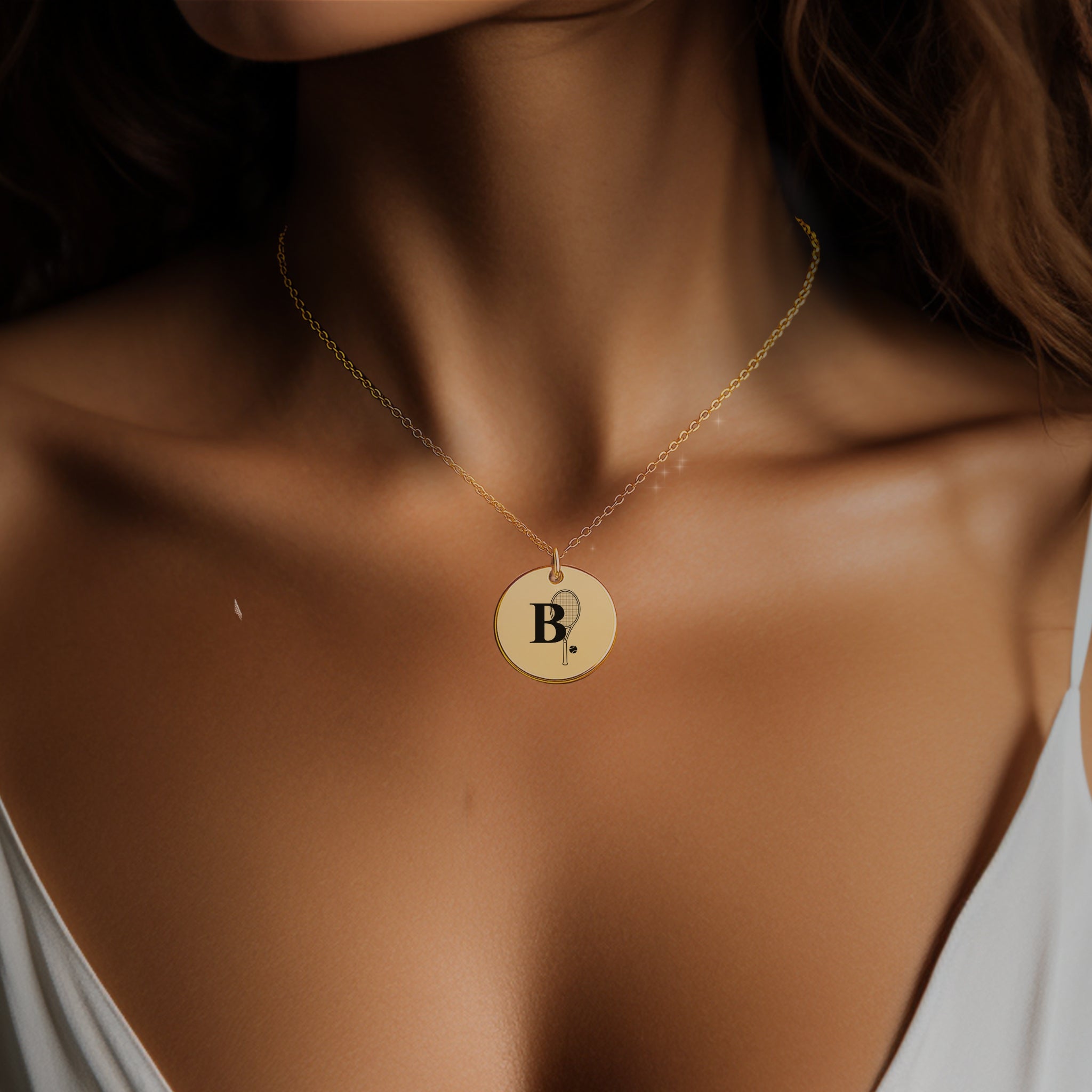 Personalized Tennis Monogram Necklace