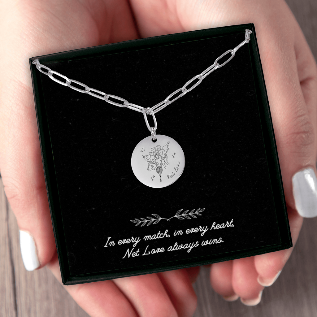 Tennis Pendant Necklace Net Love Angels