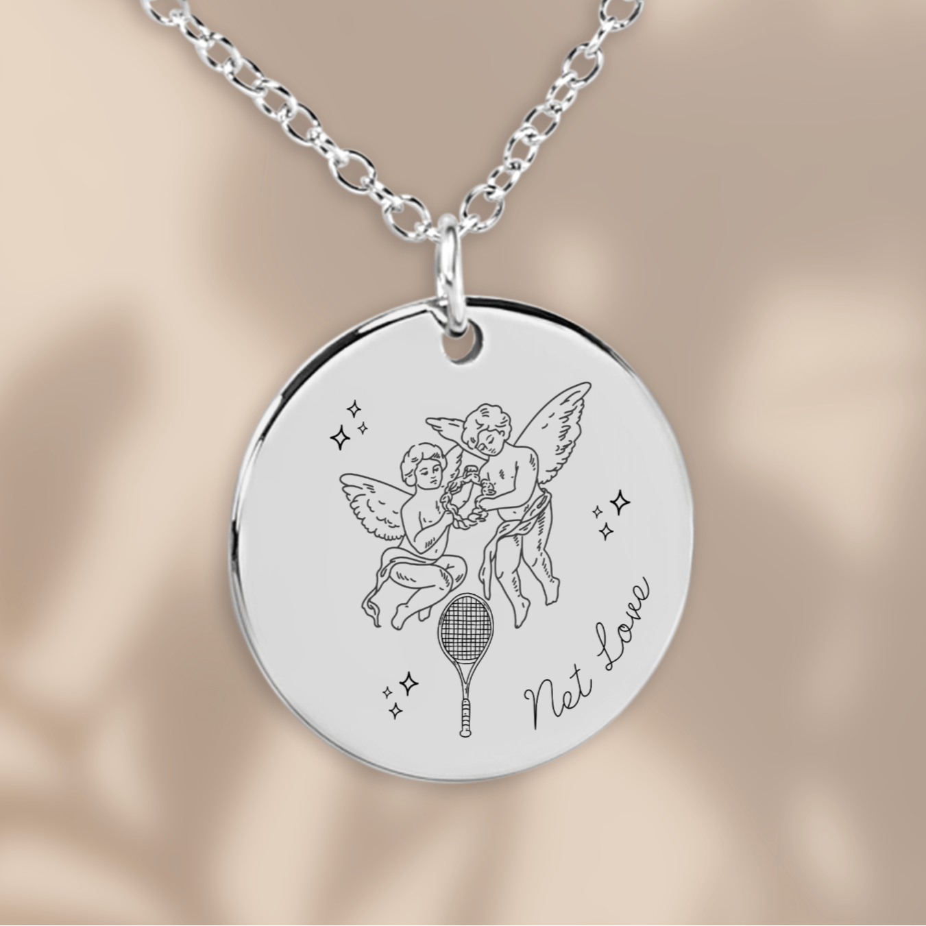 Tennis Pendant Necklace Net Love Angels