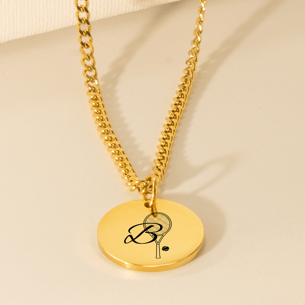 Personalized Tennis Monogram Necklace