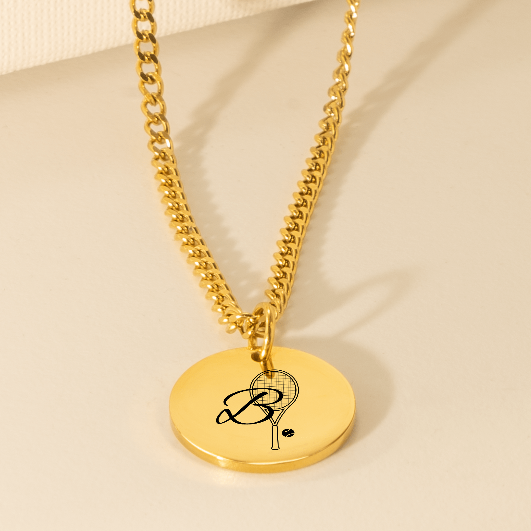 Personalized Tennis Monogram Necklace