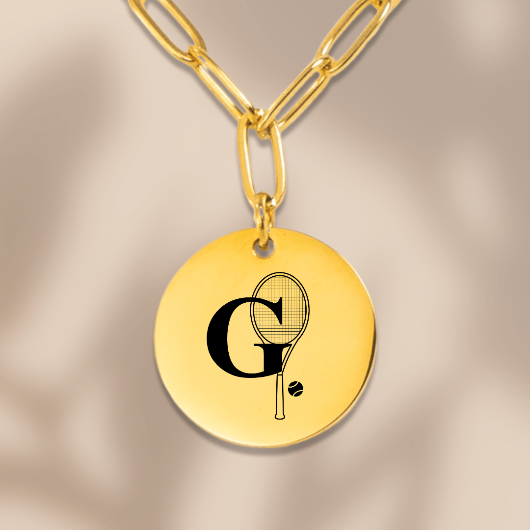 Personalized Tennis Monogram Necklace