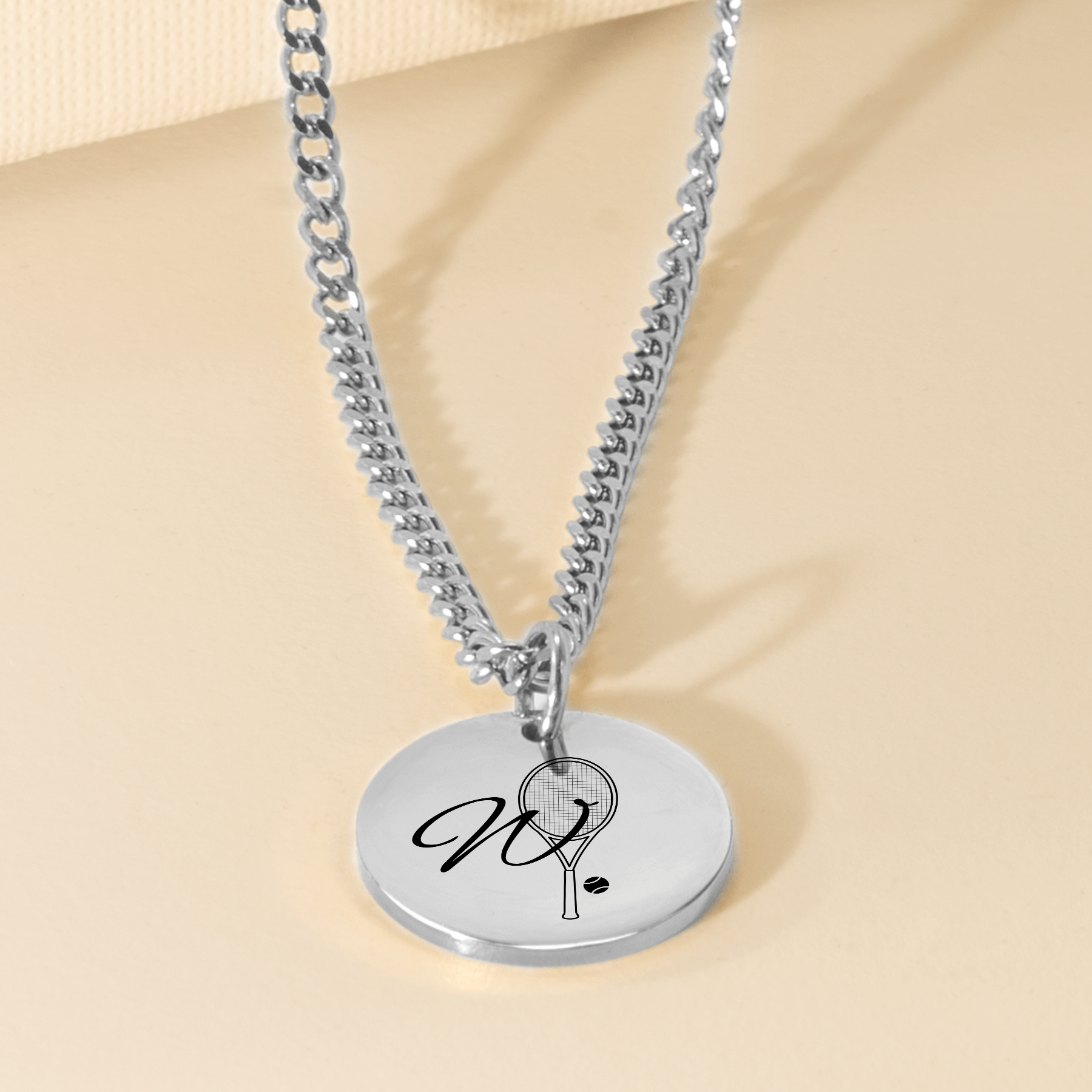 Personalized Tennis Monogram Necklace