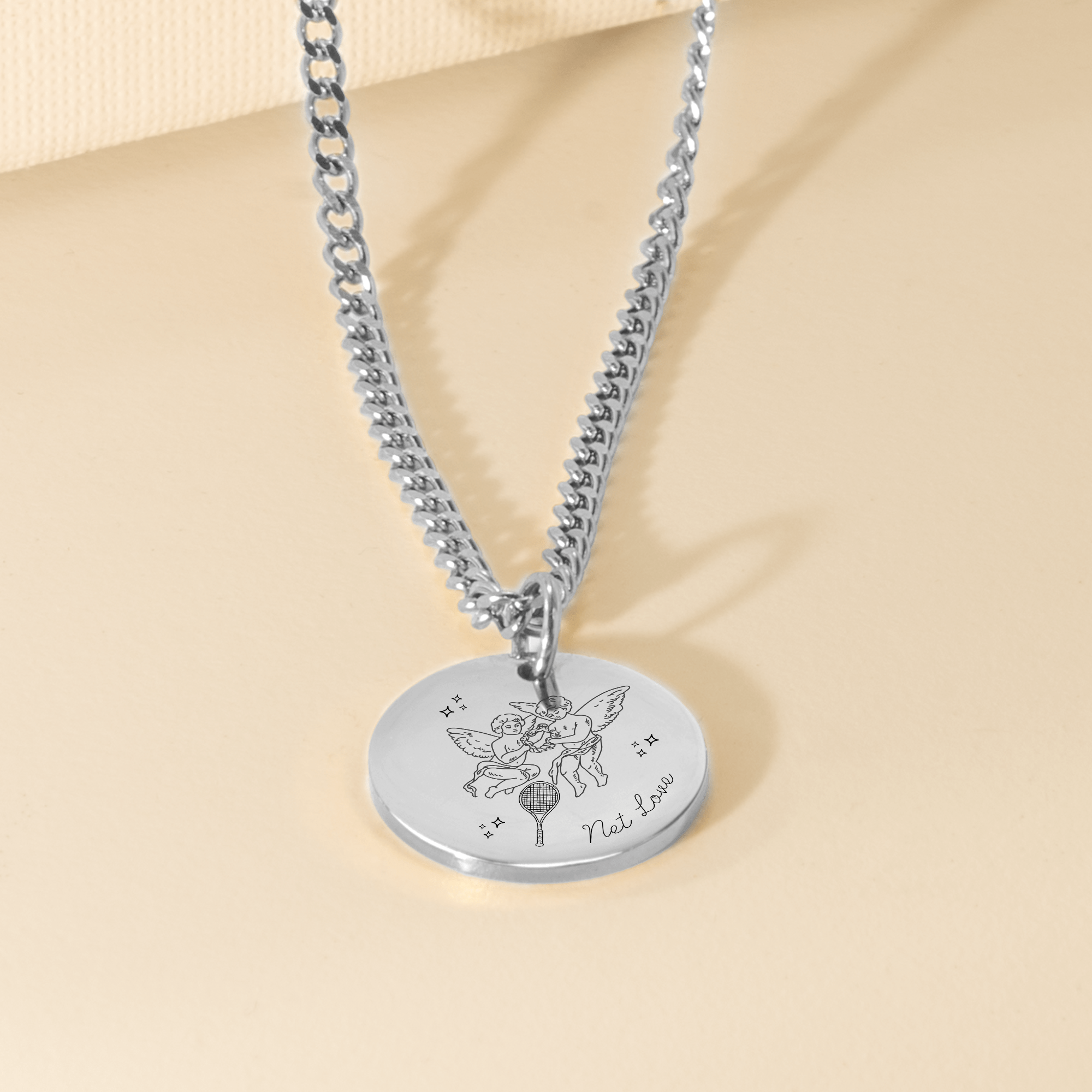 Tennis Pendant Necklace Net Love Angels