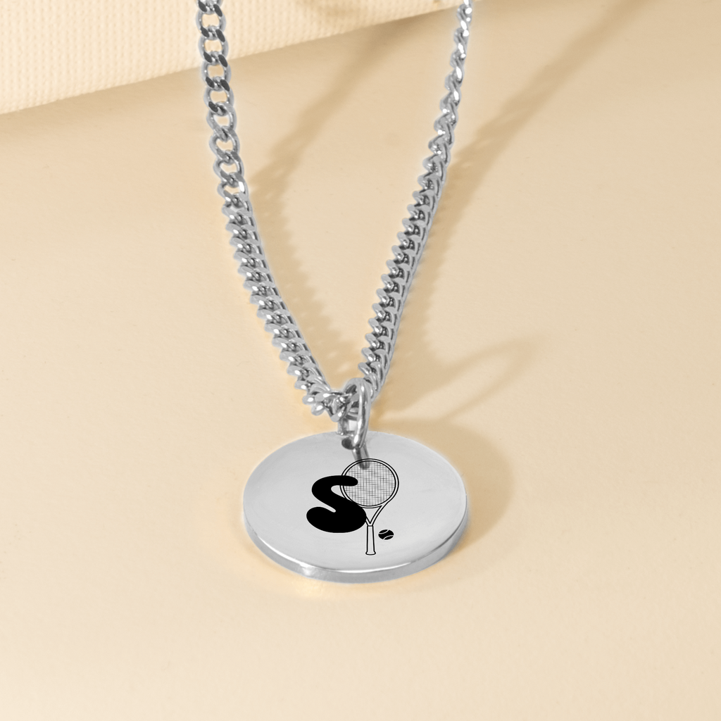 Custom Bubble Monogram Tennis Necklace