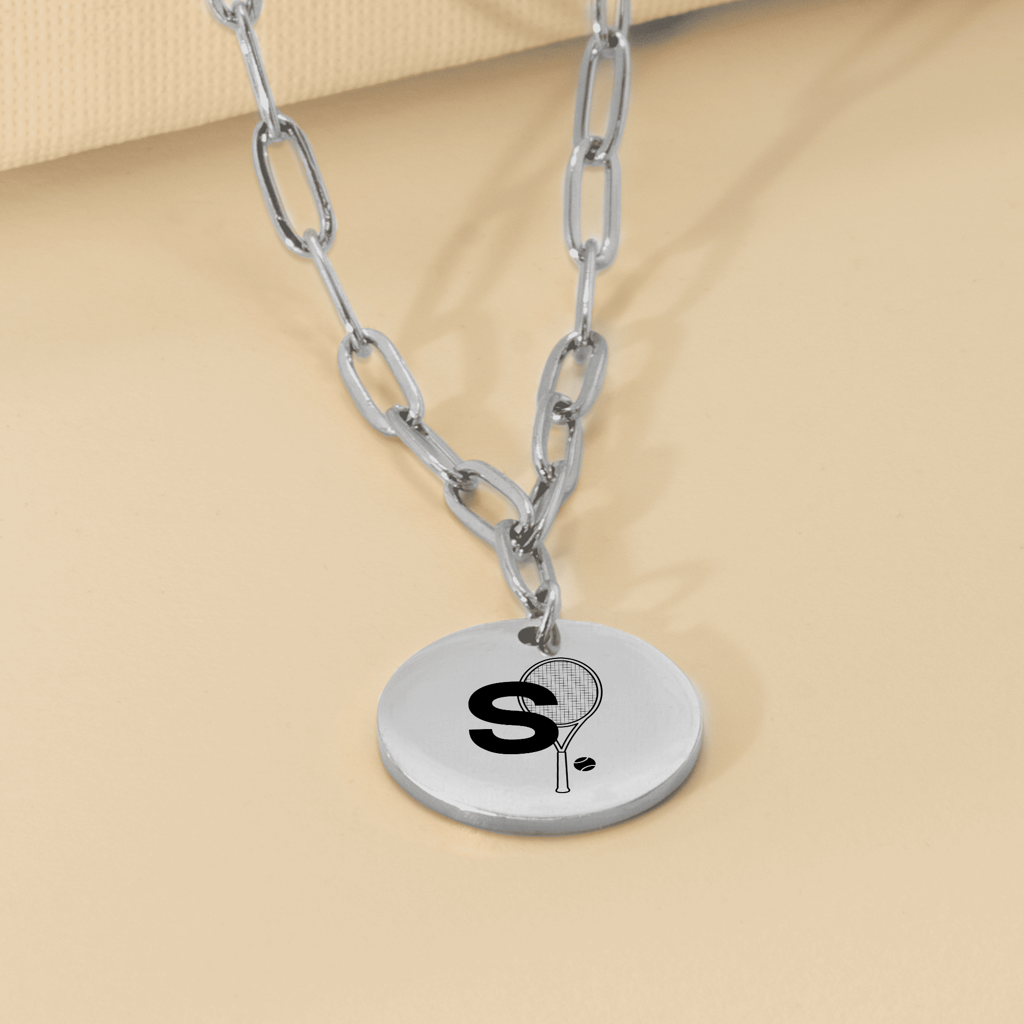 Personalized Tennis Monogram Necklace
